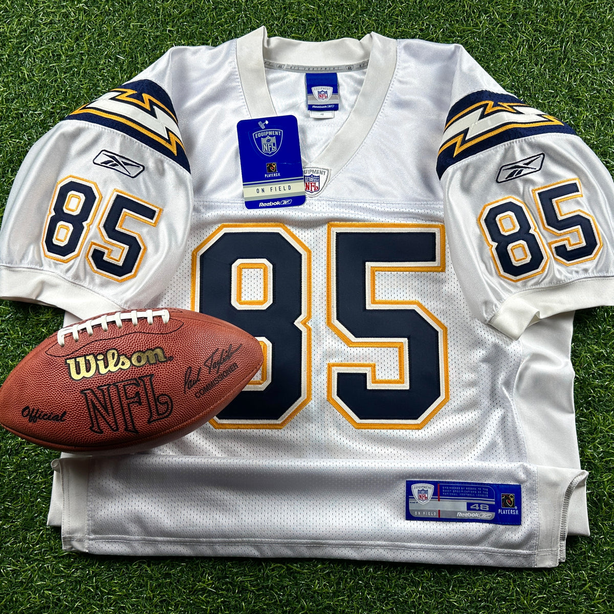New! 2006 Reebok NFL Authentic Jersey San Diego Chargers Antonio Gates Sz. 48