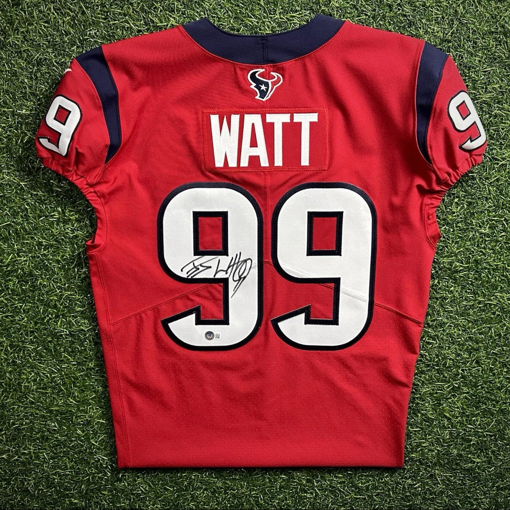 2020 Nike NFL Team Issued Red Game Jersey Houston Texans JJ Watt Autograph COA