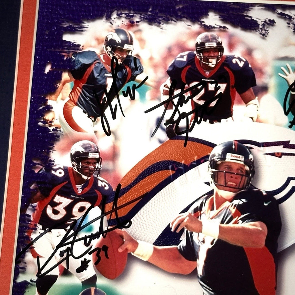 1998 NFL Autograph 8x10 Photo Denver Broncos 9 Players JSA COA