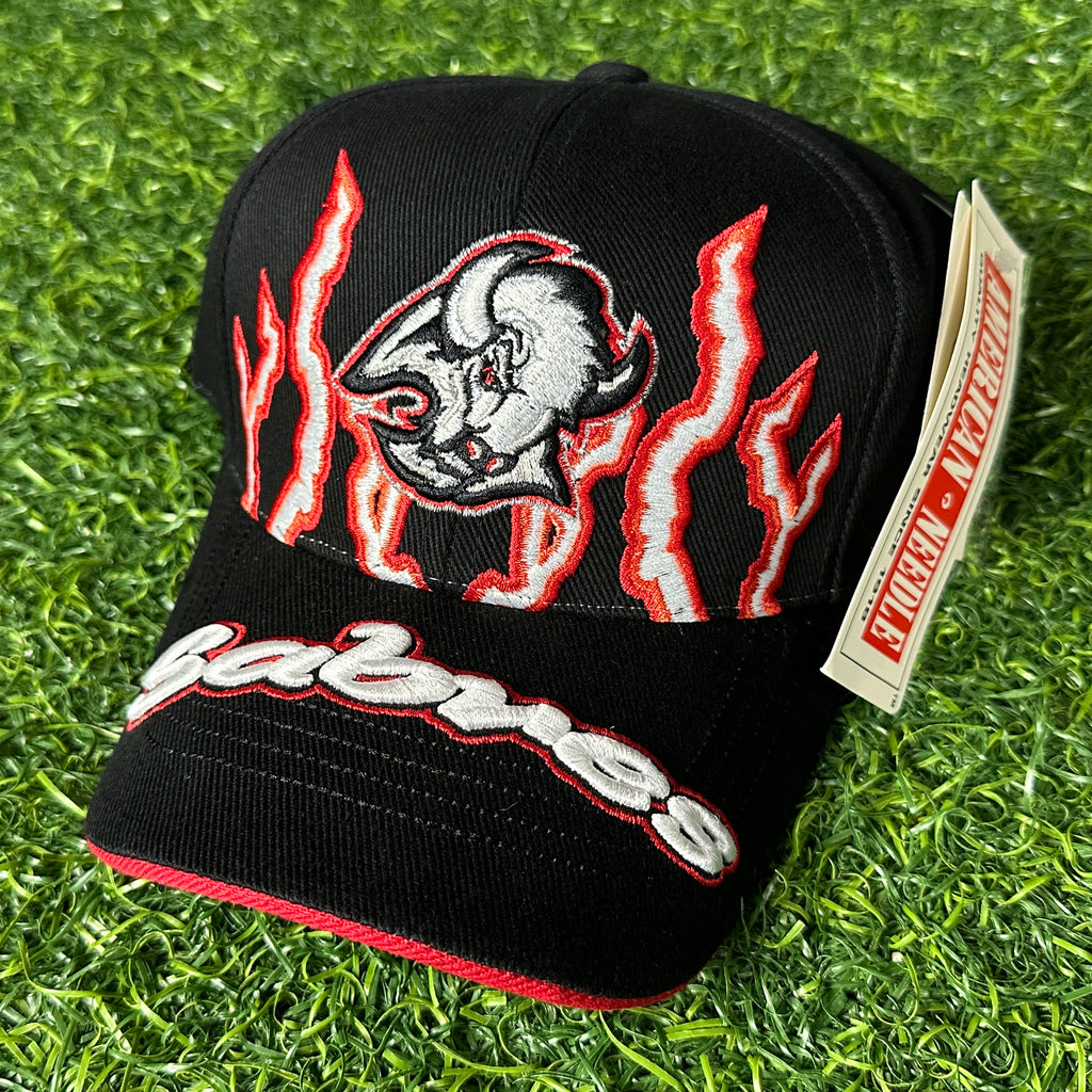 1996 American Needle NHL Strapback Hat Buffalo Sabres Flames Goathead NWT