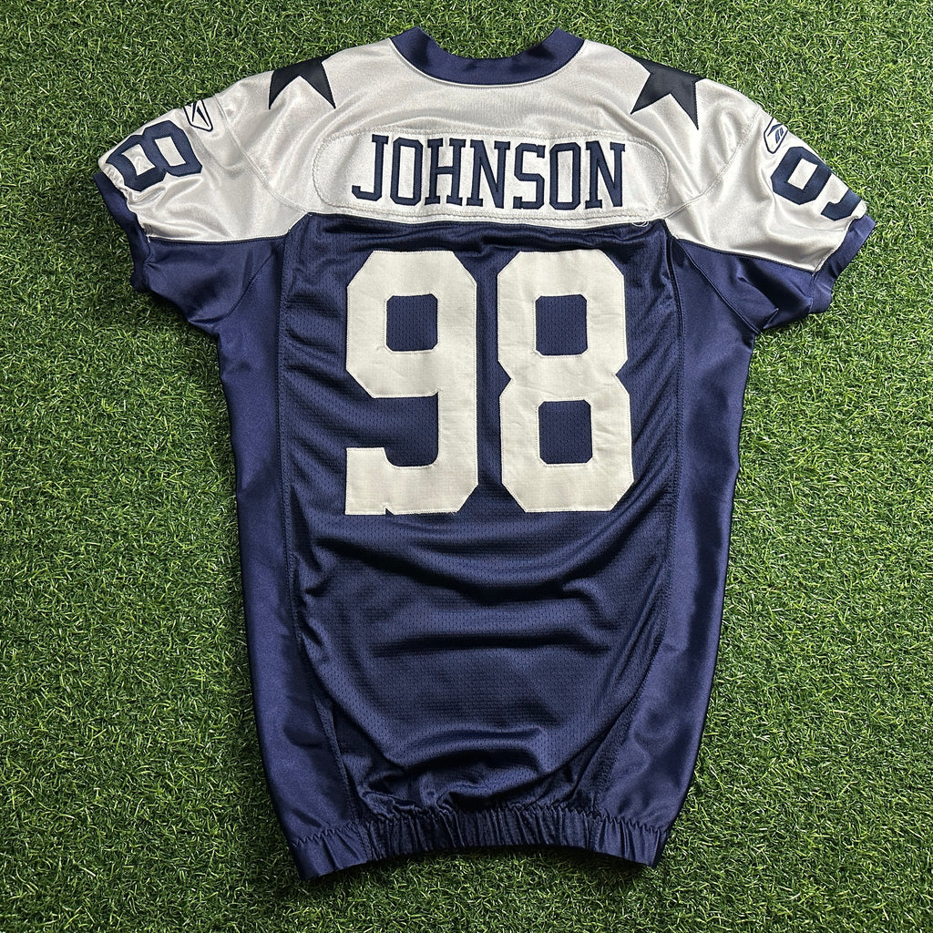 2009 Reebok NFL Game-Used Thanksgiving Throwback Jersey Dallas Cowboys Curtis Johnson Sz. 50