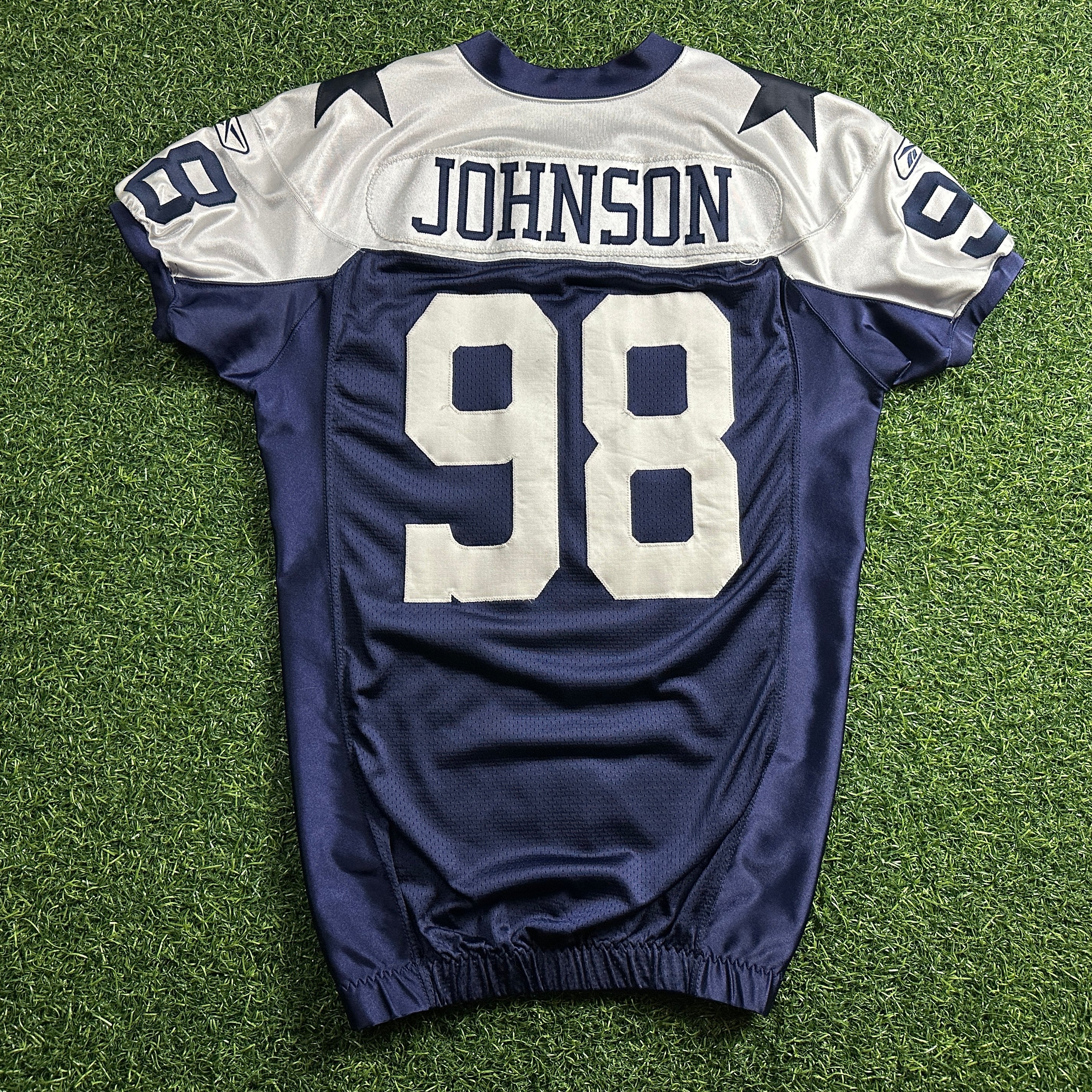 2009 Reebok NFL Game-Used Thanksgiving Throwback Jersey Dallas Cowboys Curtis Johnson Sz. 50