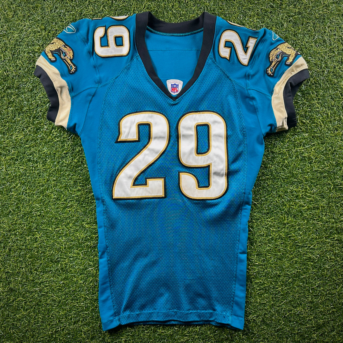 2007 Reebok NFL Game-Used Jersey Jacksonville Jaguars Brian Williams Teal Throwback