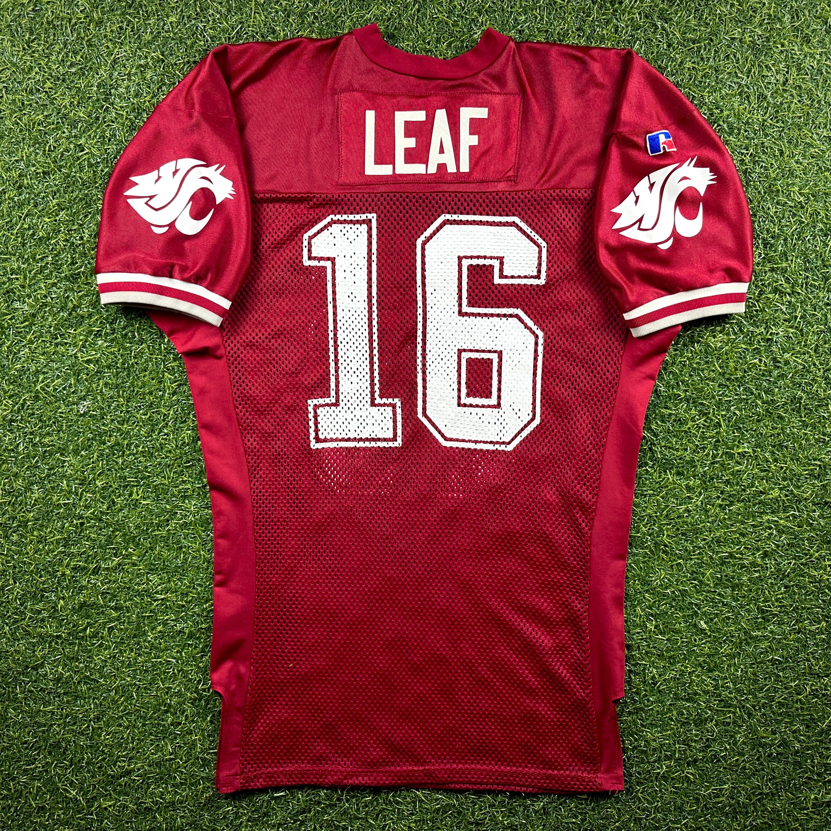 1997 Russell NCAA Team-Issued Game Jersey Washington State Cougars Ryan Leaf Sz. 50