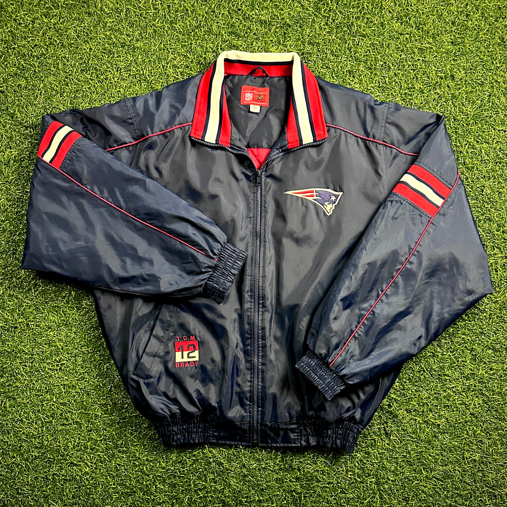 Rare! 2002 Reebok NFL Jacket New England Patriots Tom Brady 12 Sz. XL Vintage