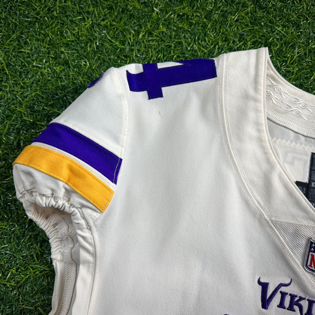 2017 Nike NFL Game Used Worn Away Jersey Minnesota Vikings Sz. 40 L-BK Patriots