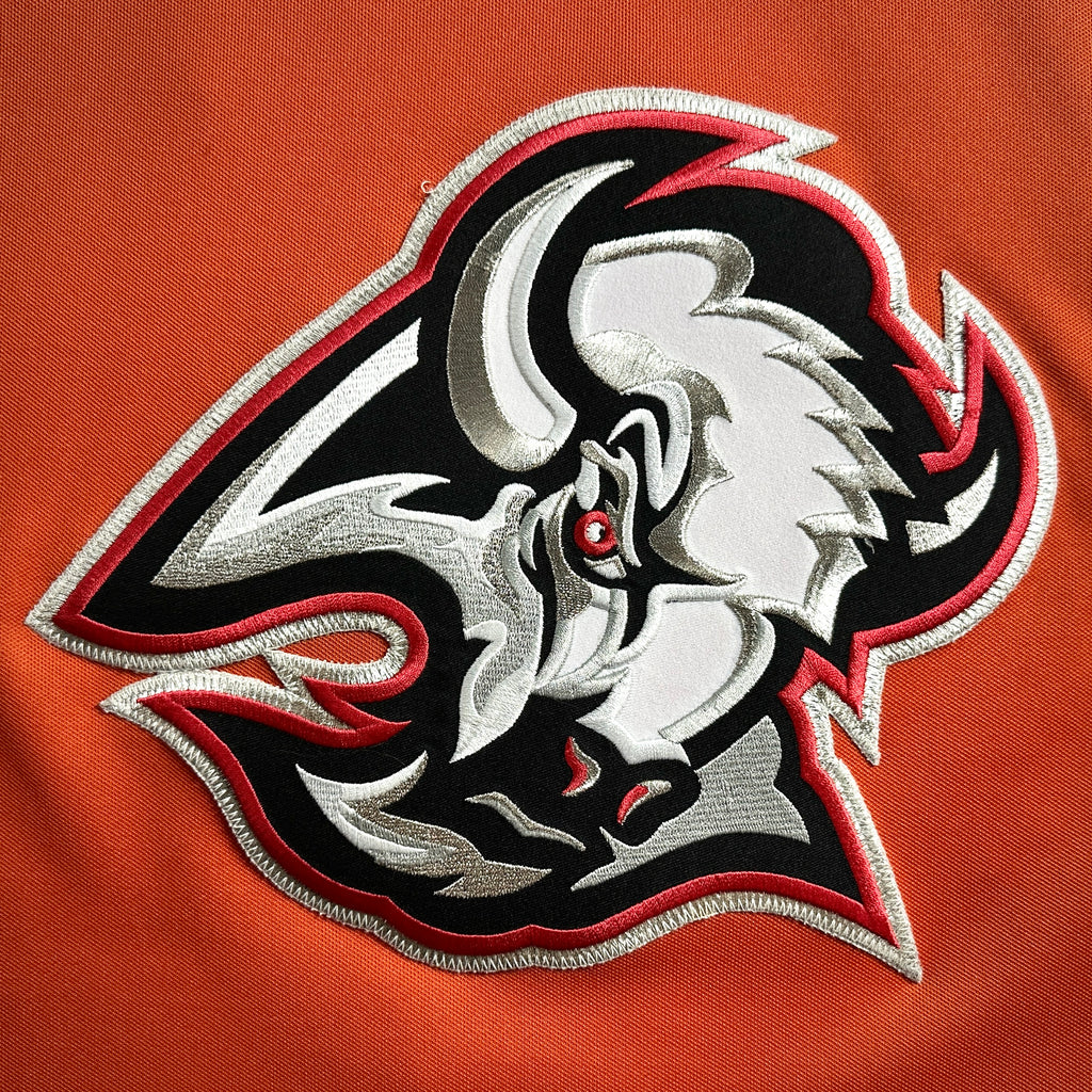2005 Reebok NHL Team Issued Jersey Buffalo Sabres Practice Orange Sz. 56 Vintage