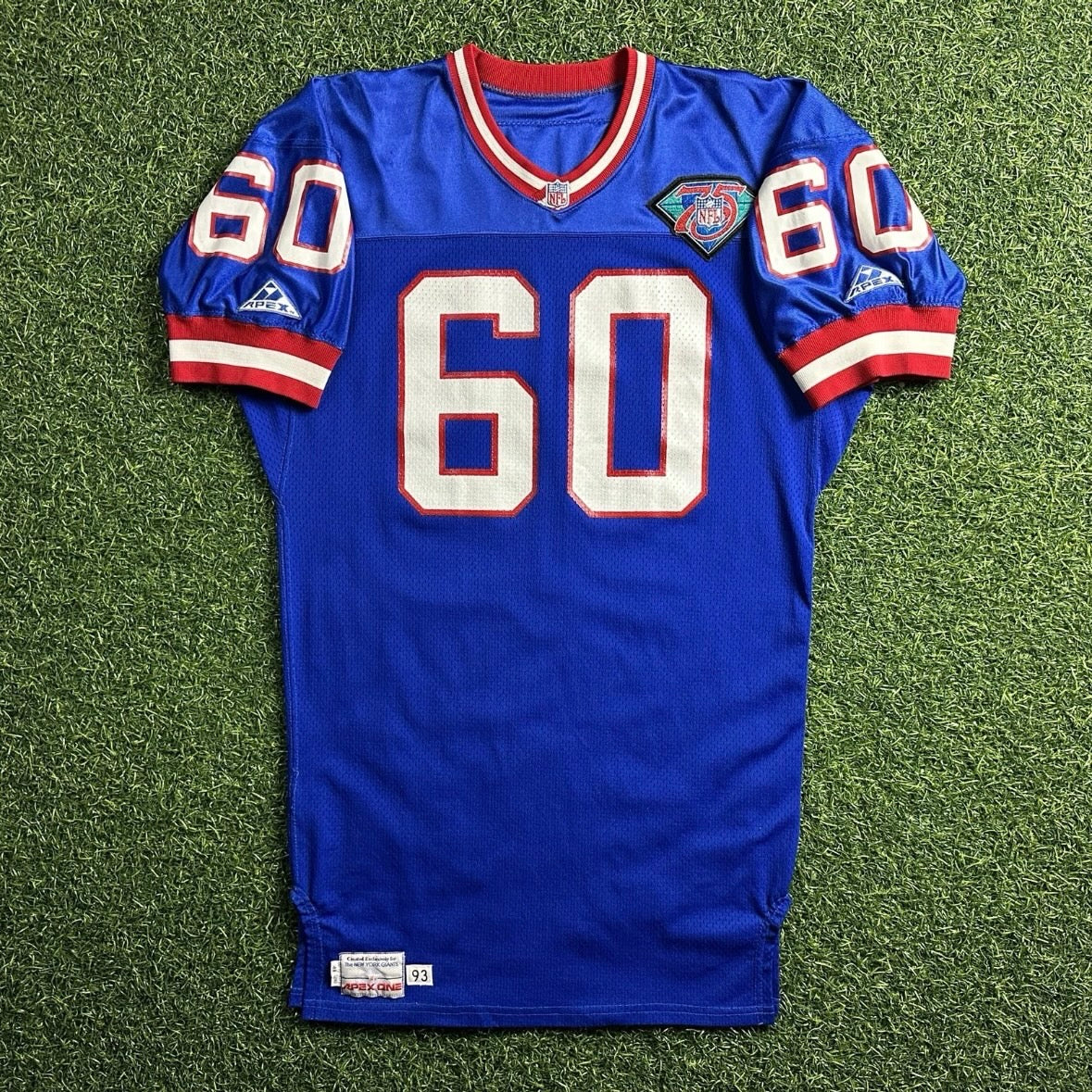 1994 Apex NFL Game Used Rookie Jersey New York Giants Jason Winrow 48 Ohio State