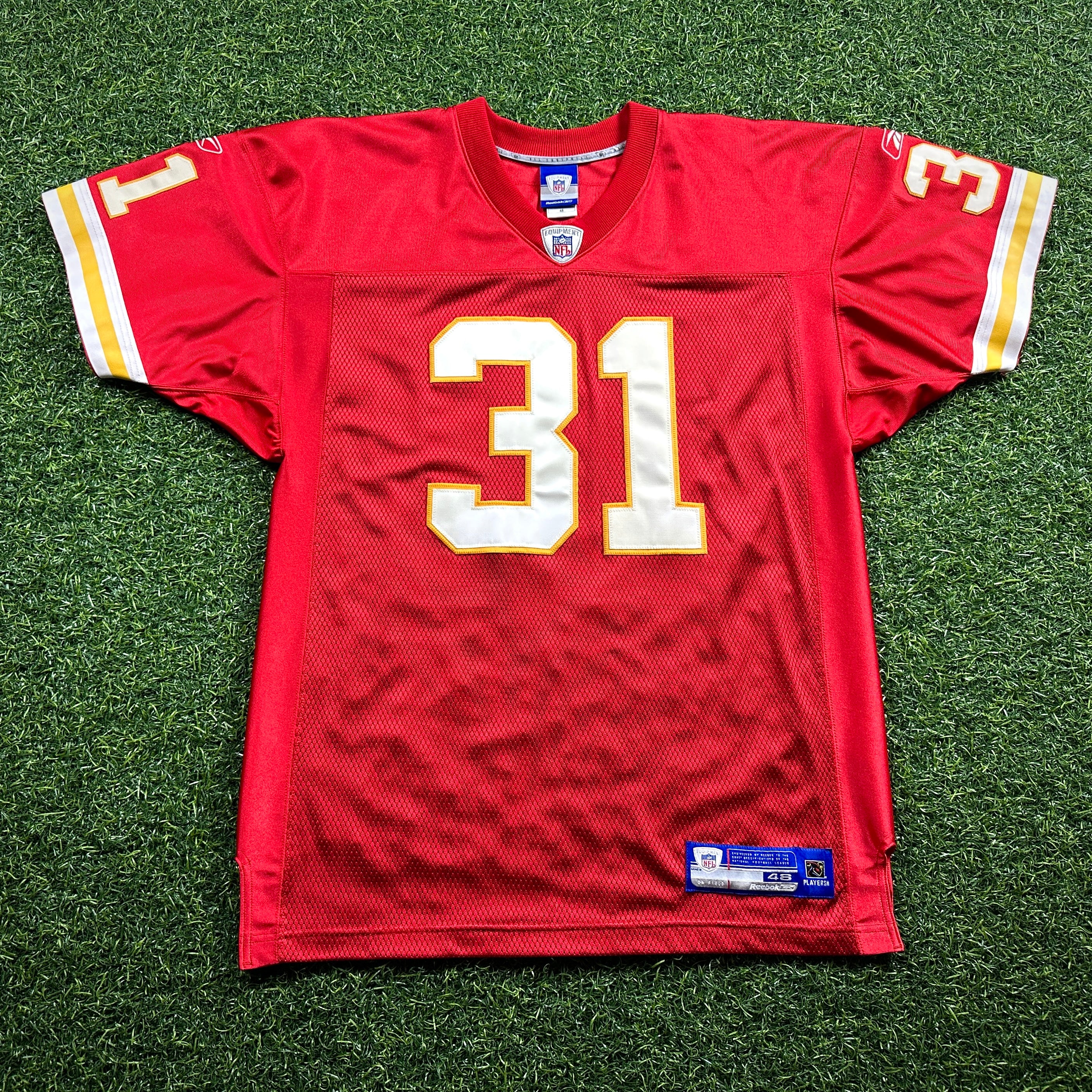 2004 Reebok NFL Authentic Jersey Kansas City Chiefs Priest Holmes Sz. 48 Vintage