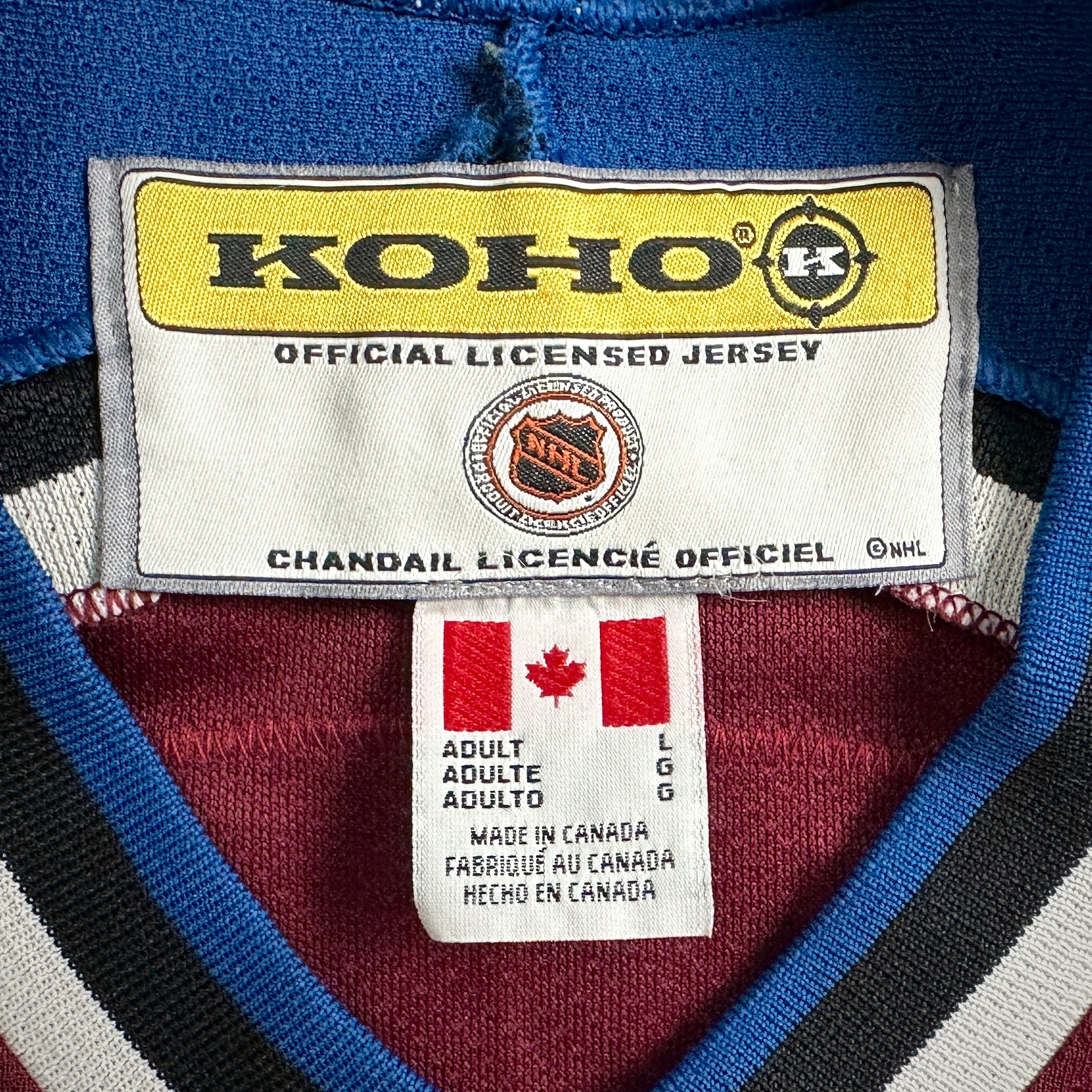 Koho NHL X NFL Mashup Jersey Colorado Avalanche John Elway Sz. L Denver Broncos