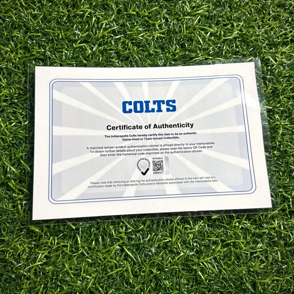 2012 Nike NFL Game-Used Jersey Indianapolis Colts Monte Simmons Team COA