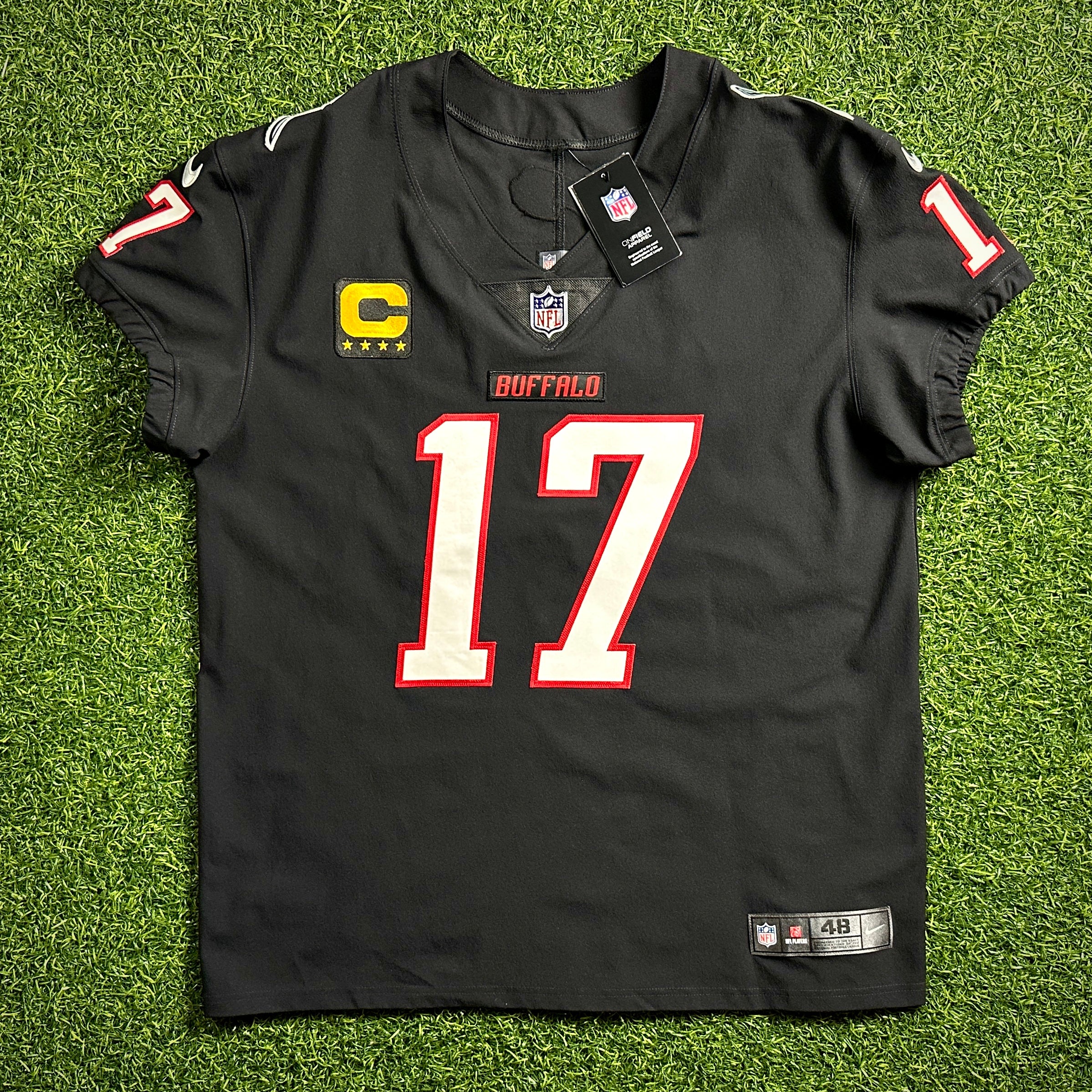 New! Nike NFL X NHL Vapor Elite Authentic Jersey Buffalo Bills Sabres Josh Allen Sz. 48