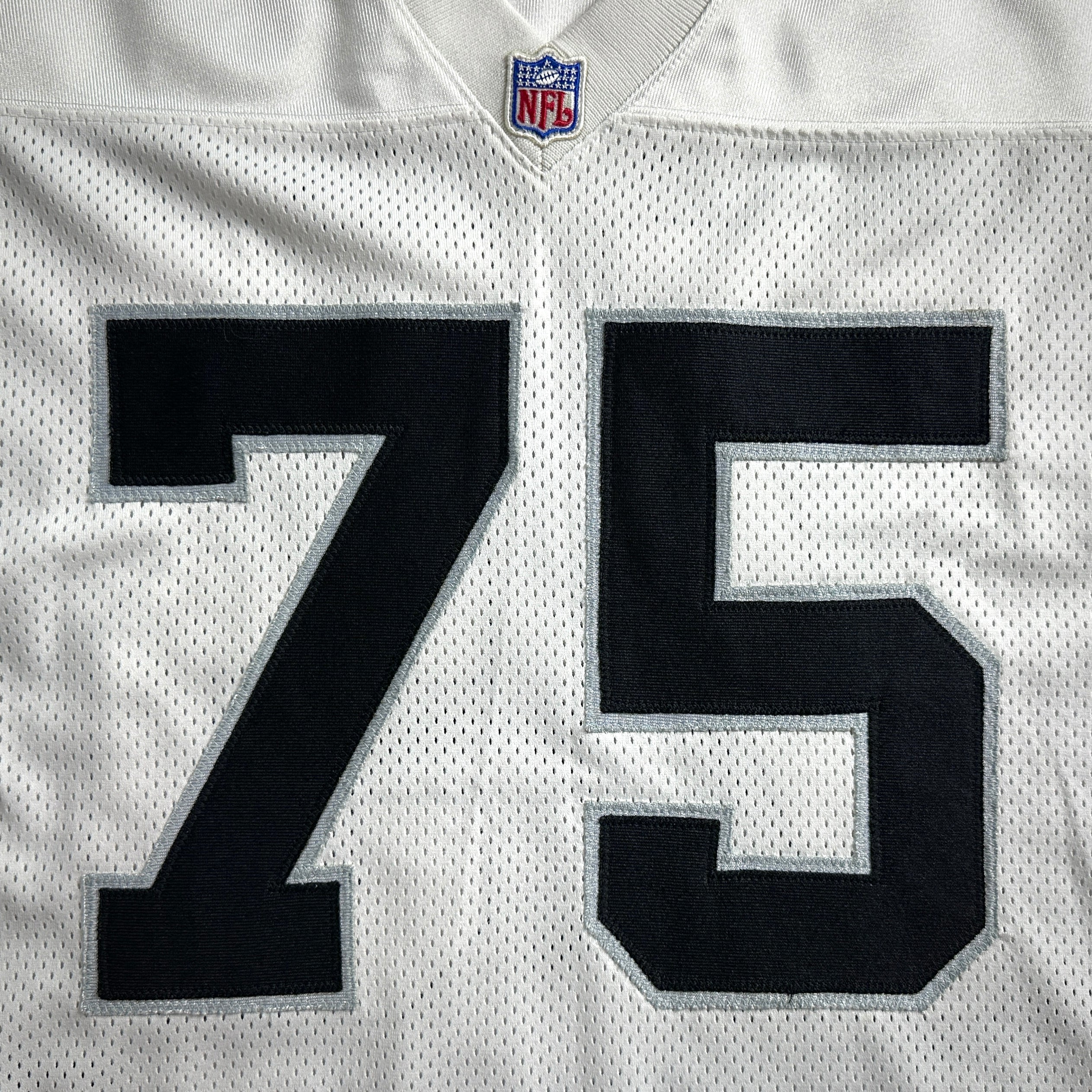2001 Reebok NFL Authentic Jersey Oakland Raiders Howie Long Sz. 46 Helmet Tag