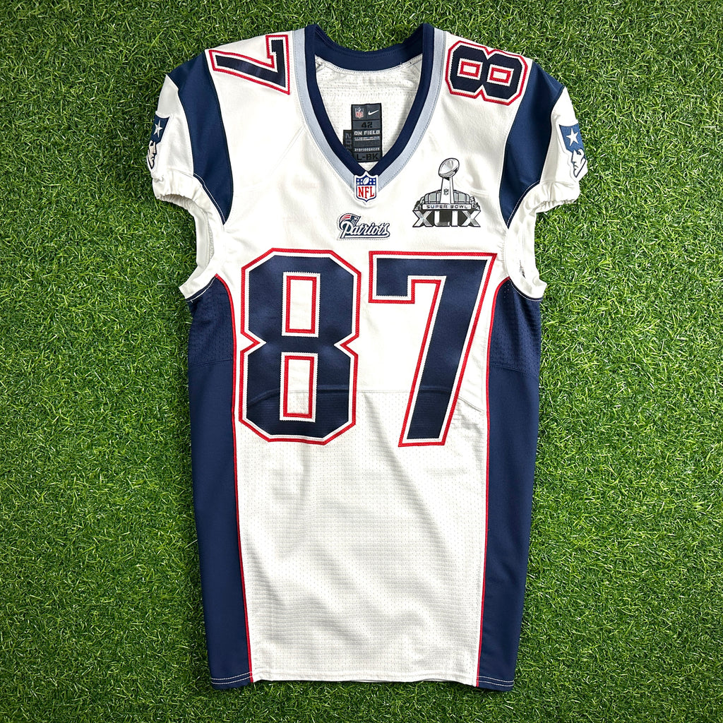 2014 Nike NFL Team-Issued Super Bowl XLIX Game Jersey New England Patriots Rob Gronkowski