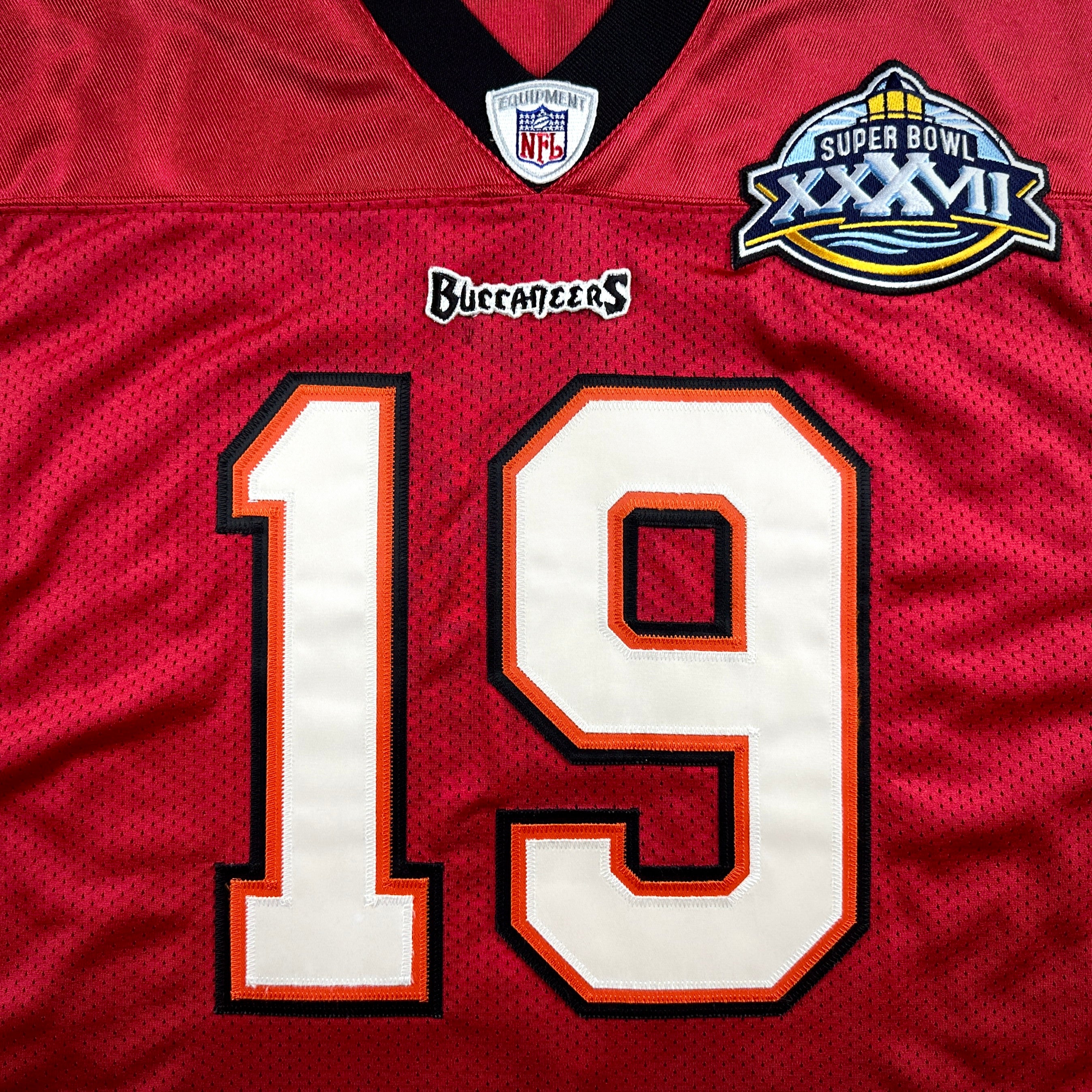 2002 Reebok NFL Authentic Jersey Tampa Bay Buccaneers Keyshawn Johnson Sz. 48 Super Bowl XXXVII