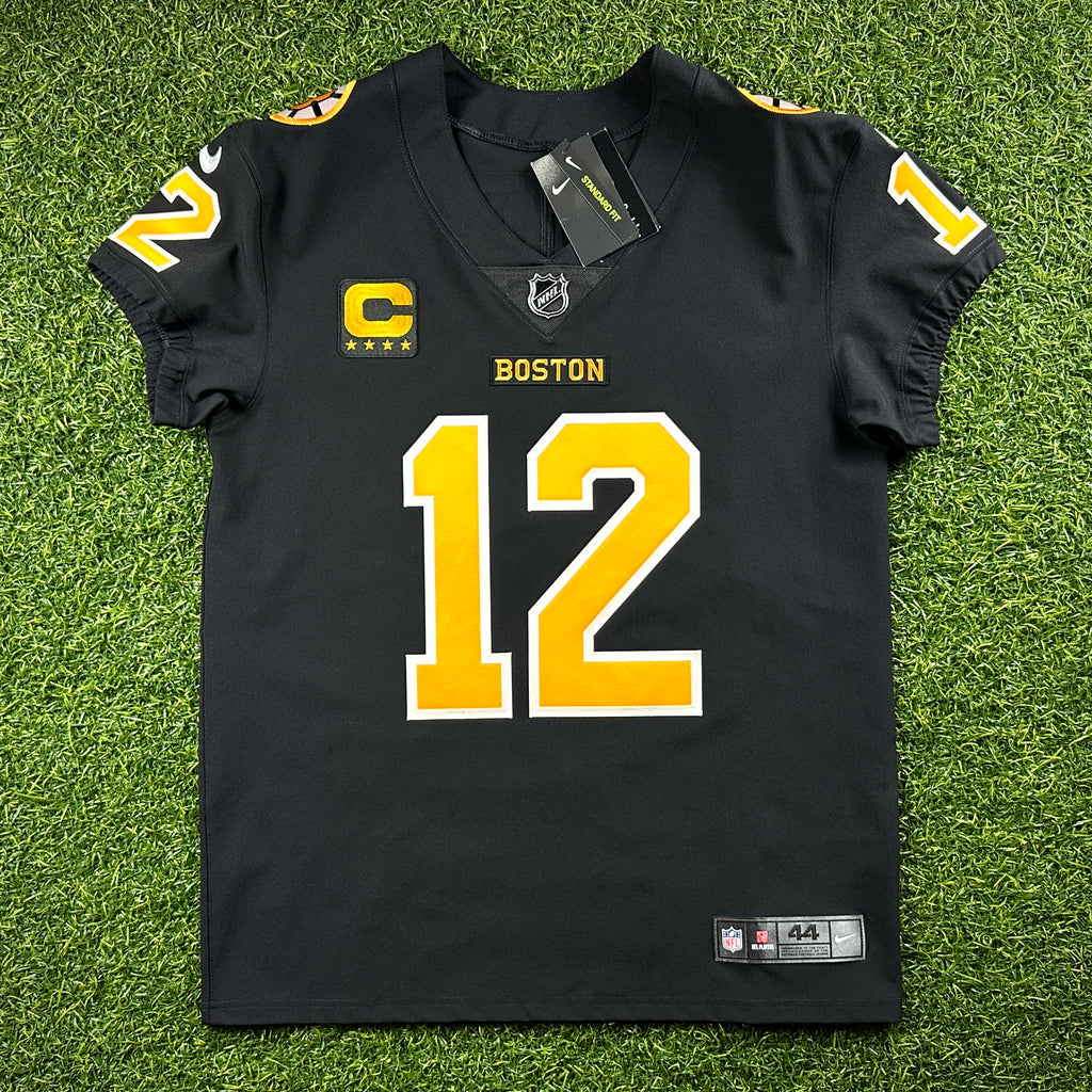 New! Nike NFL X NHL Vapor Elite Authentic Jersey Boston Bruins New England Patriots Tom Brady Sz. 44 Mashup