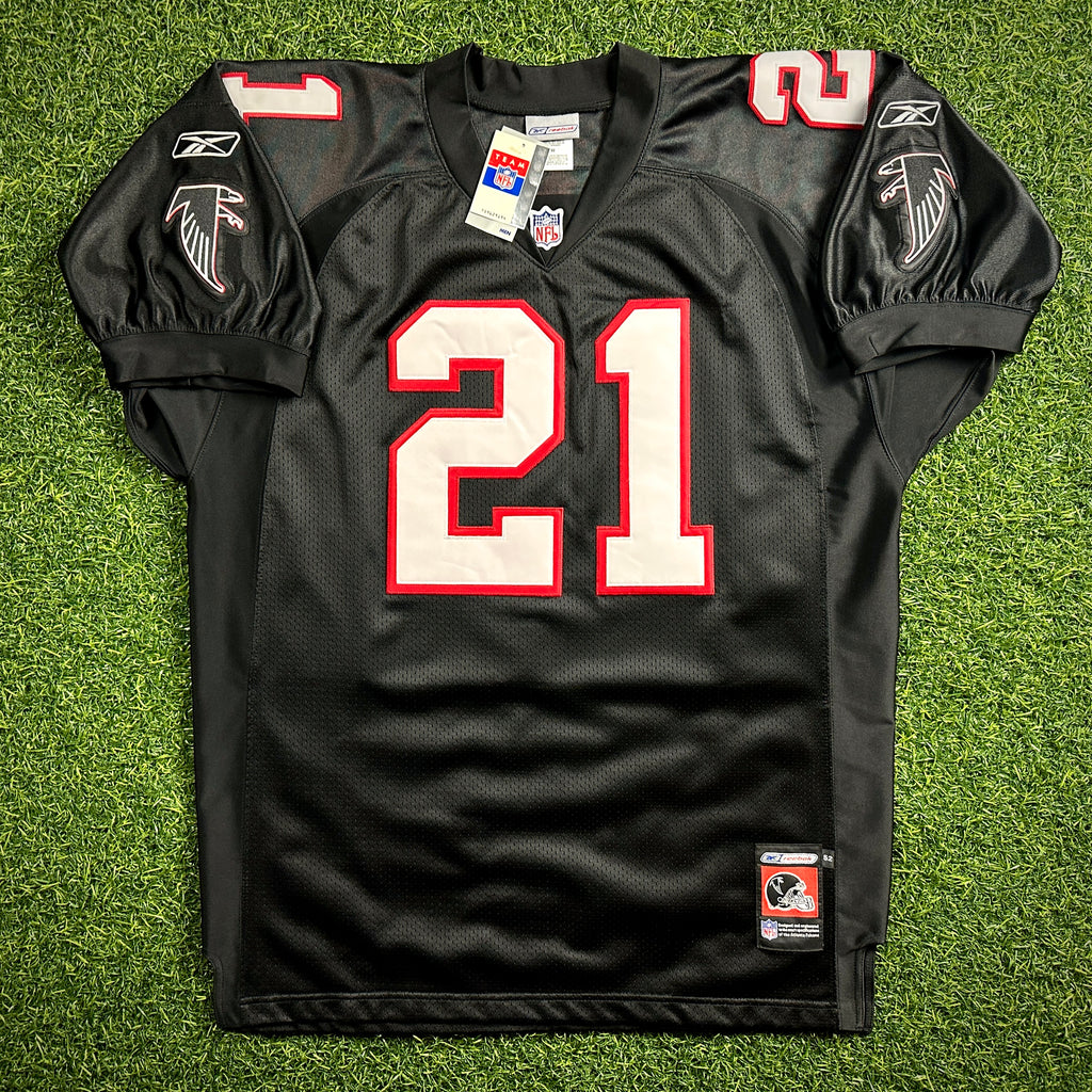 New! Reebok NFL Authentic Jersey Atlanta Falcons Deion Sanders Sz. 52 Helmet Tag