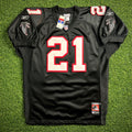 New! Reebok NFL Authentic Jersey Atlanta Falcons Deion Sanders Sz. 52 Helmet Tag