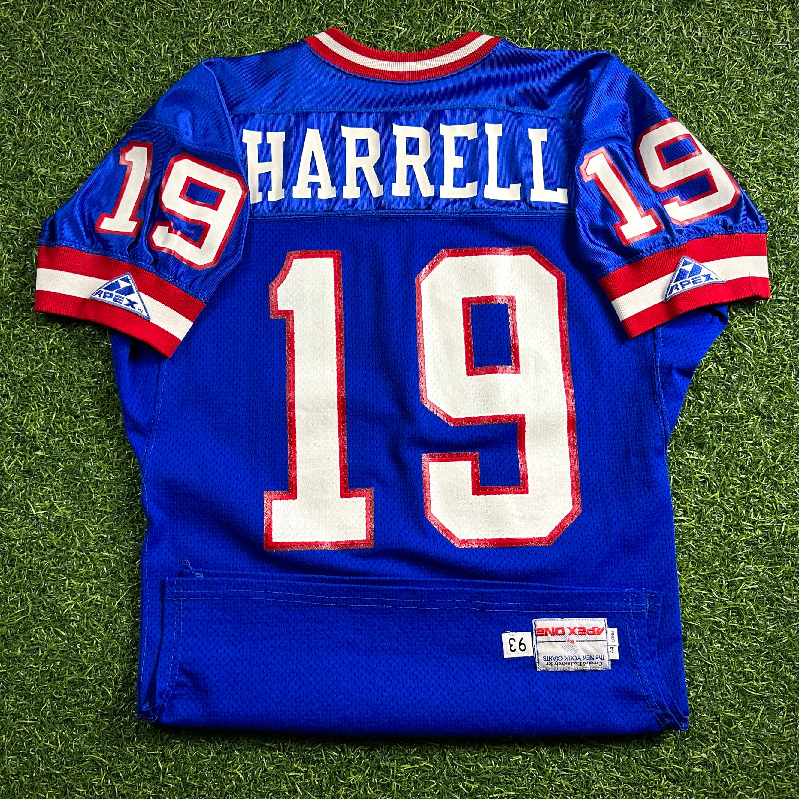 1994 Apex NFL Game Used Worn Jersey New York Giants Greg “Flea” Harrell Sz. 44