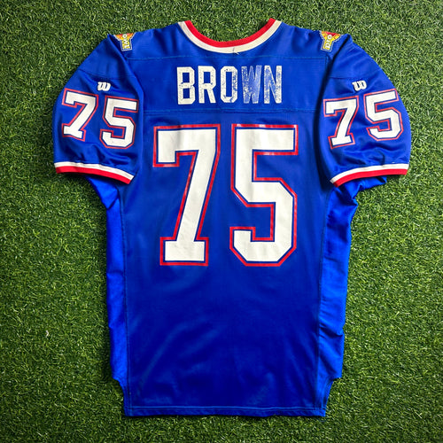 1994 Wilson NFL Game Used Worn Jersey Detroit Lions Lomas Brown Pro Bowl NFC