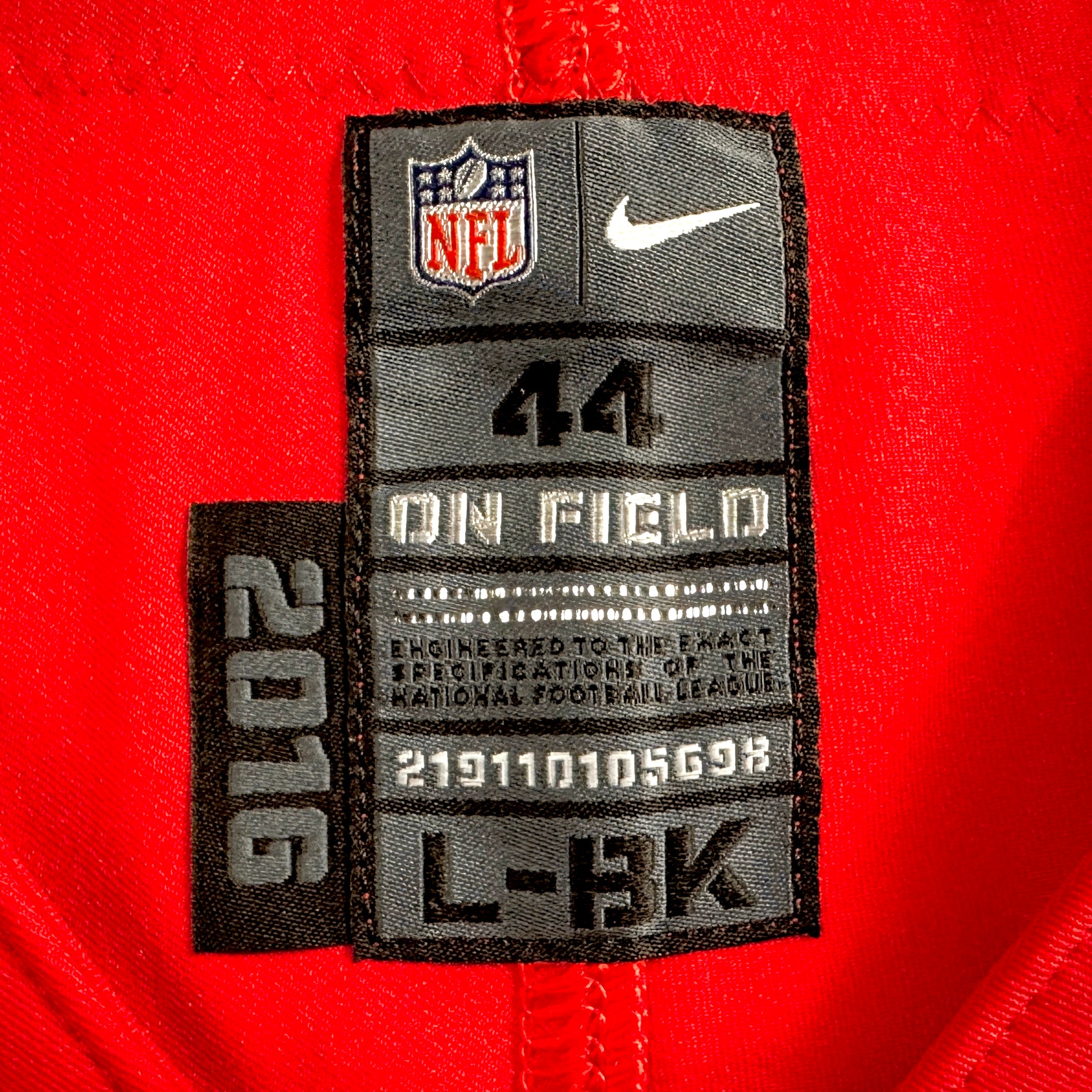 2017 Nike NFL Team-Issued Jersey Tampa Bay Buccaneers Jameis Winston Color Rush Sz. 44 L-BK