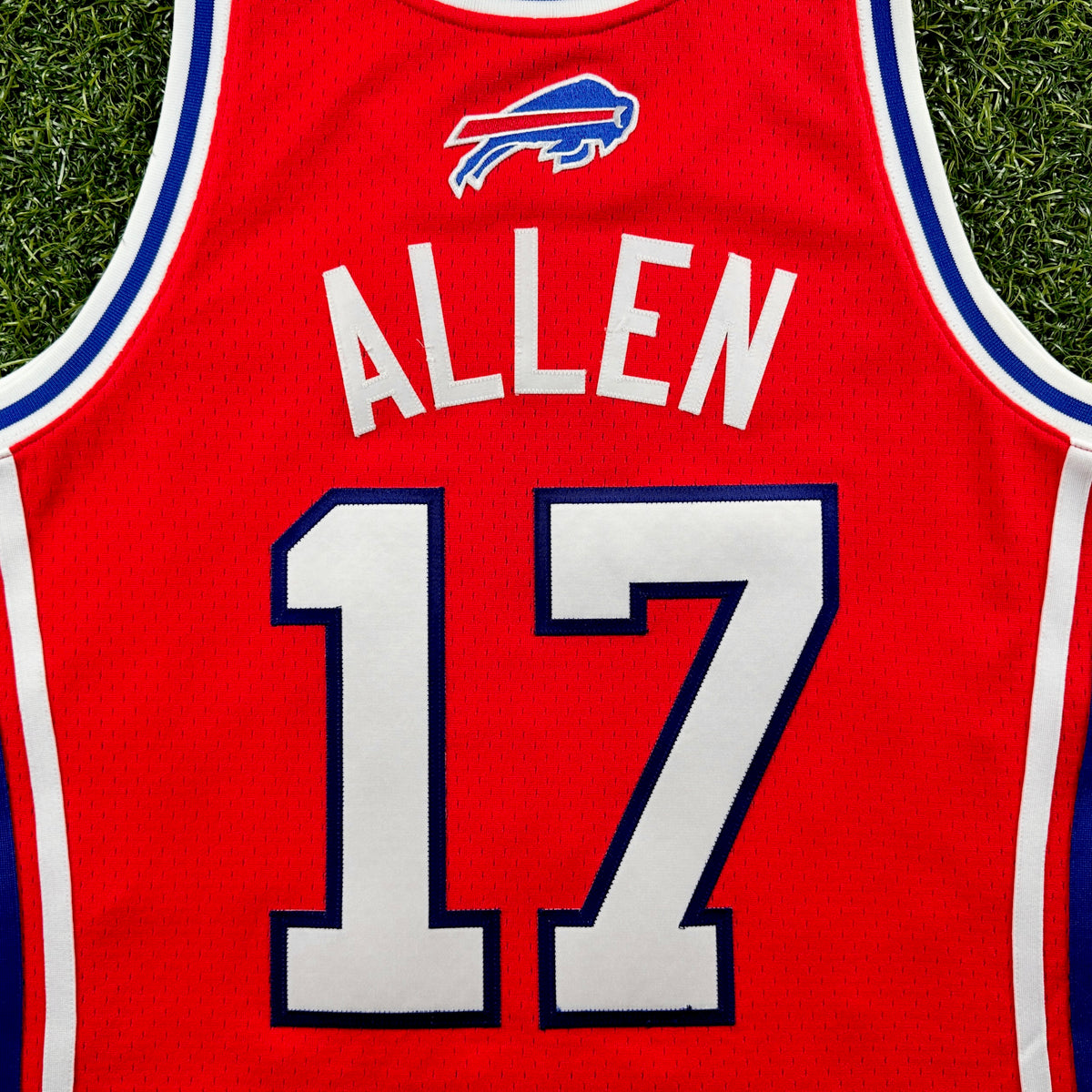 Mitchell & Ness NFL Authentic Buffalo Bills Custom Basketball Jersey Josh Allen Sz. L