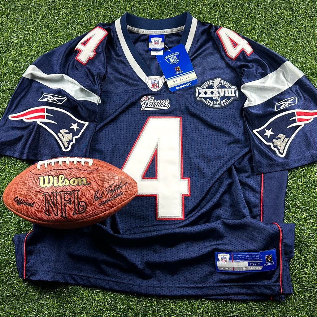 New! 2004 Reebok NFL Authentic Jersey New England Patriots Adam Vinatieri Sz. 52