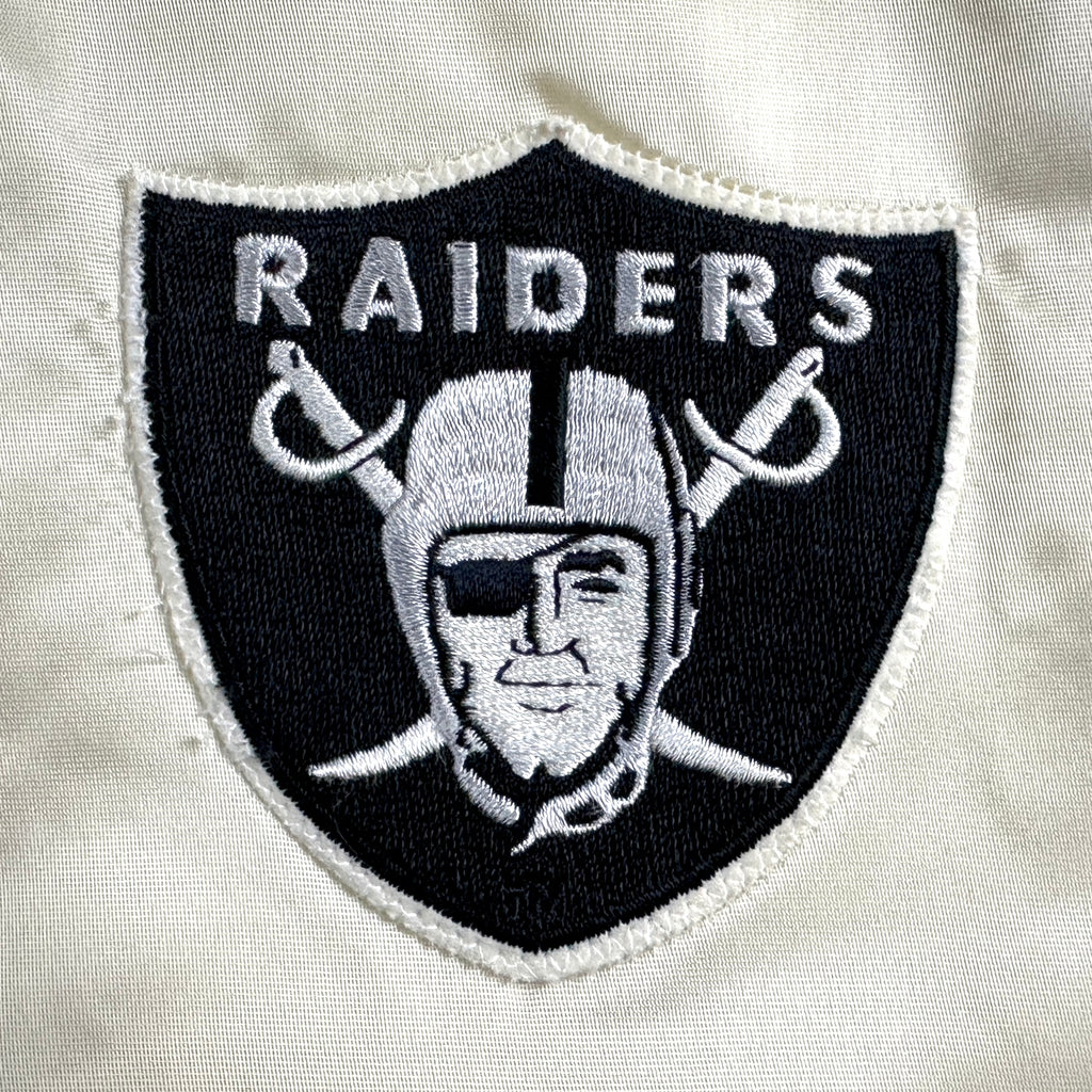 90’s Starter NFL Pro Line Jacket Los Angeles Raiders White Sz. XL (L) Vintage