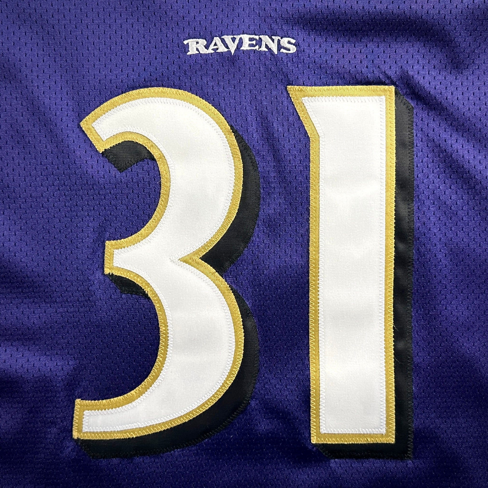 2001 Reebok NFL Authentic Jersey Baltimore Ravens Jamal Lewis Sz. 48 Helmet Tag