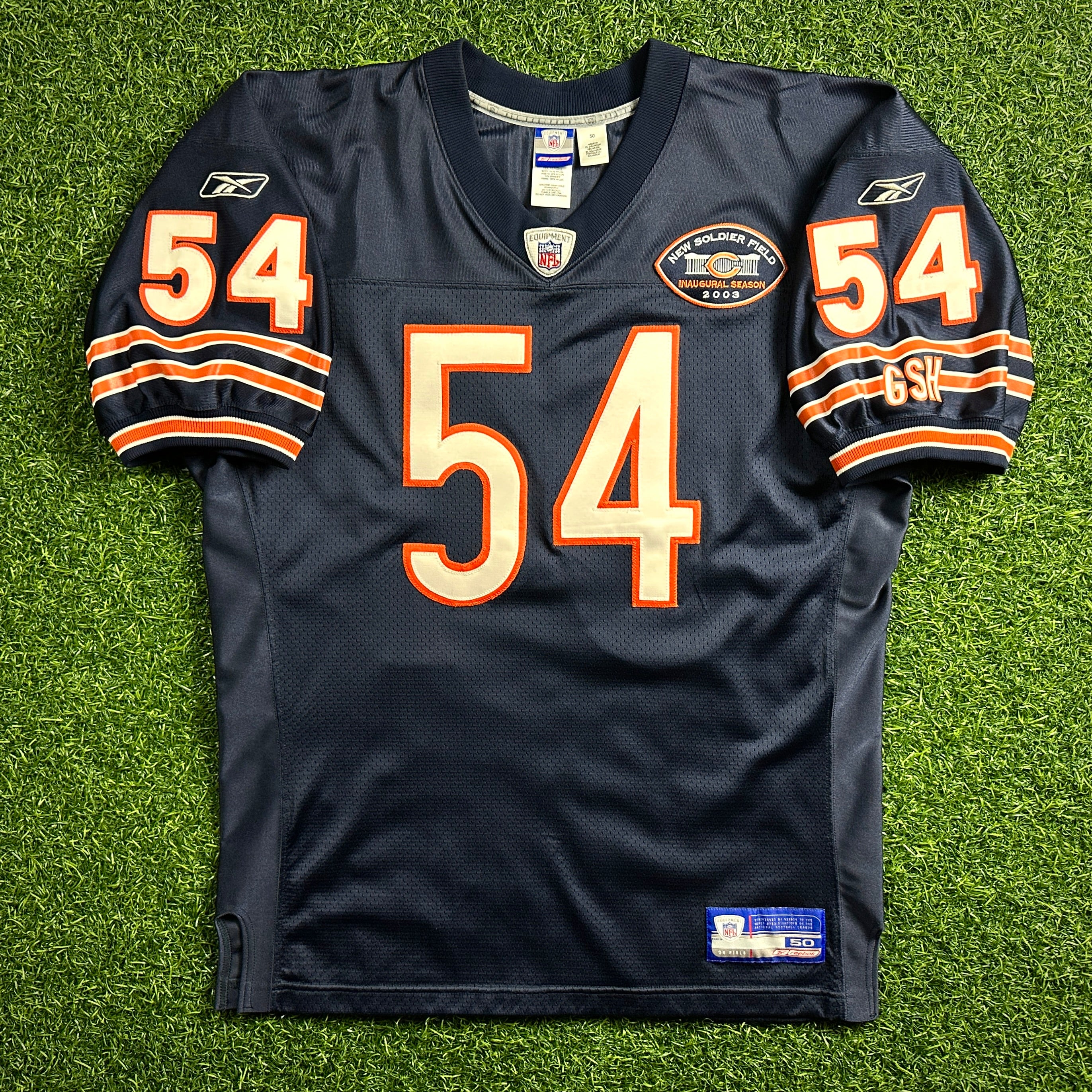 2003 Reebok NFL Authentic Jersey Chicago Bears Brian Urlacher Sz. 50 Soldier Field