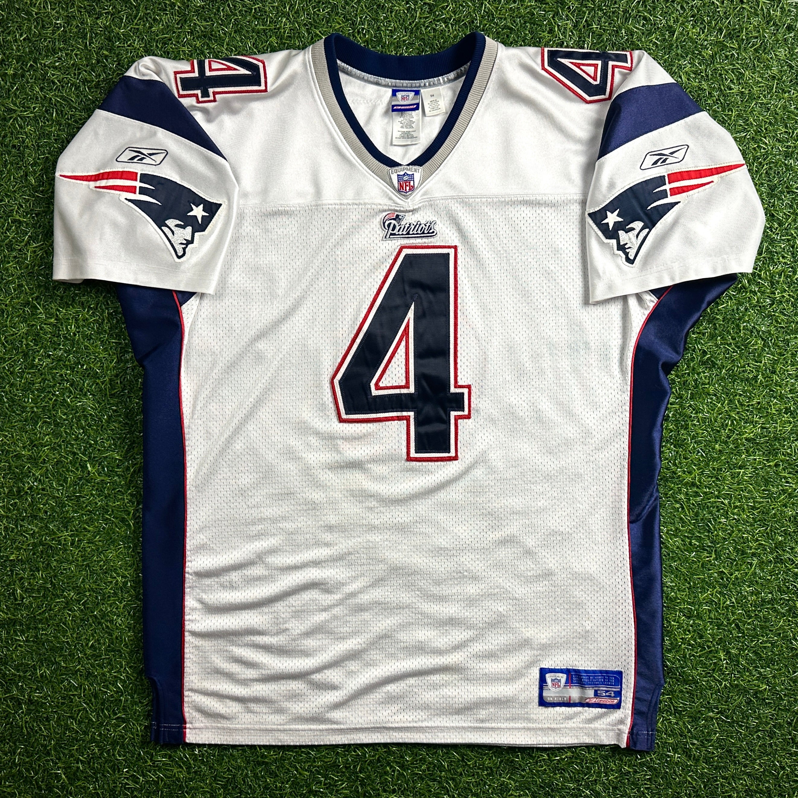 2002 Reebok NFL Authentic Jersey New England Patriots Adam Vinatieri Sz. 54 HOF