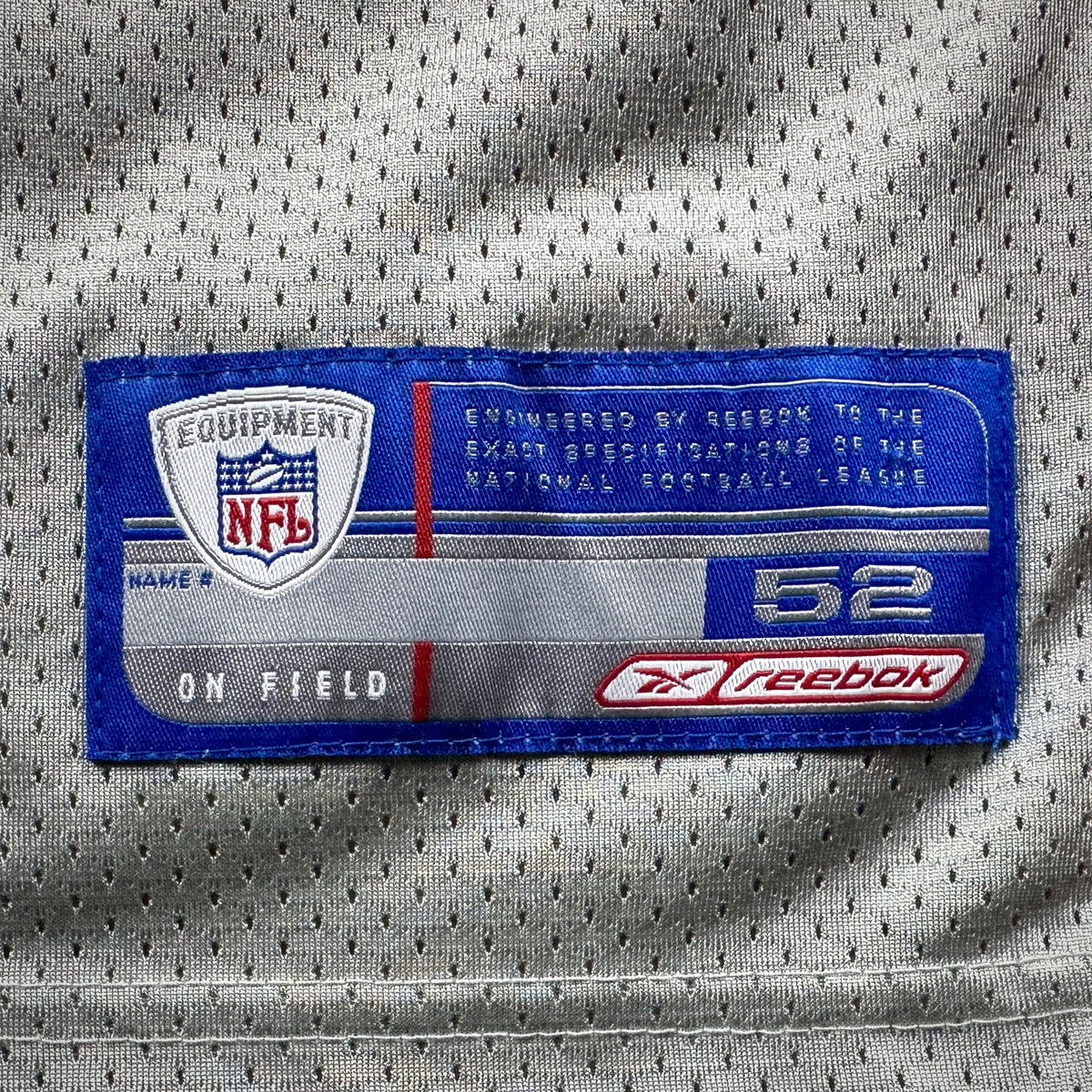 2003 Reebok NFL Authentic Jersey New England Patriots Tom Brady Sz. 52 Silver Alternate