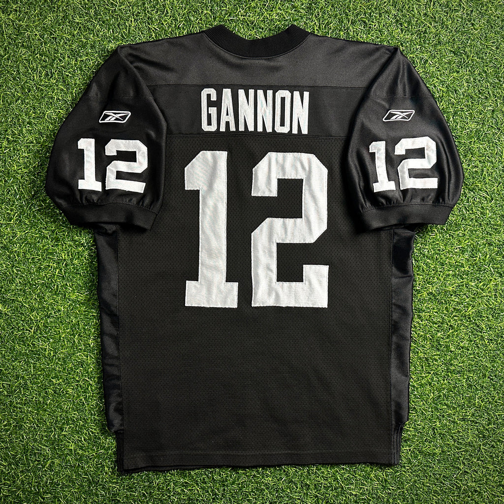 2001 Reebok NFL Authentic Jersey Oakland Raiders Rich Gannon Sz. 50 Vintage Helmet Tag