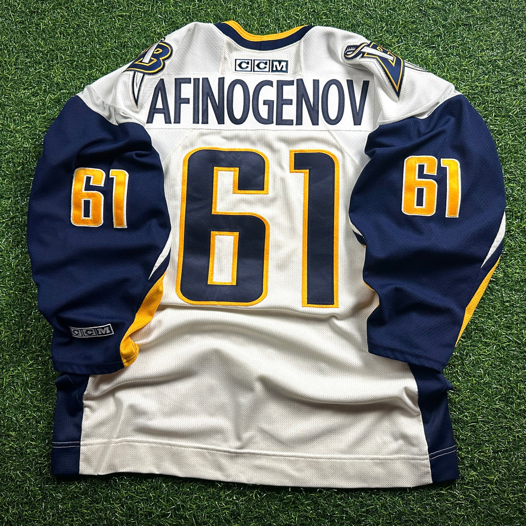 2006 CCM NHL Jersey Buffalo Sabres Maxim Afinogenov Sz. L Slug Vintage White