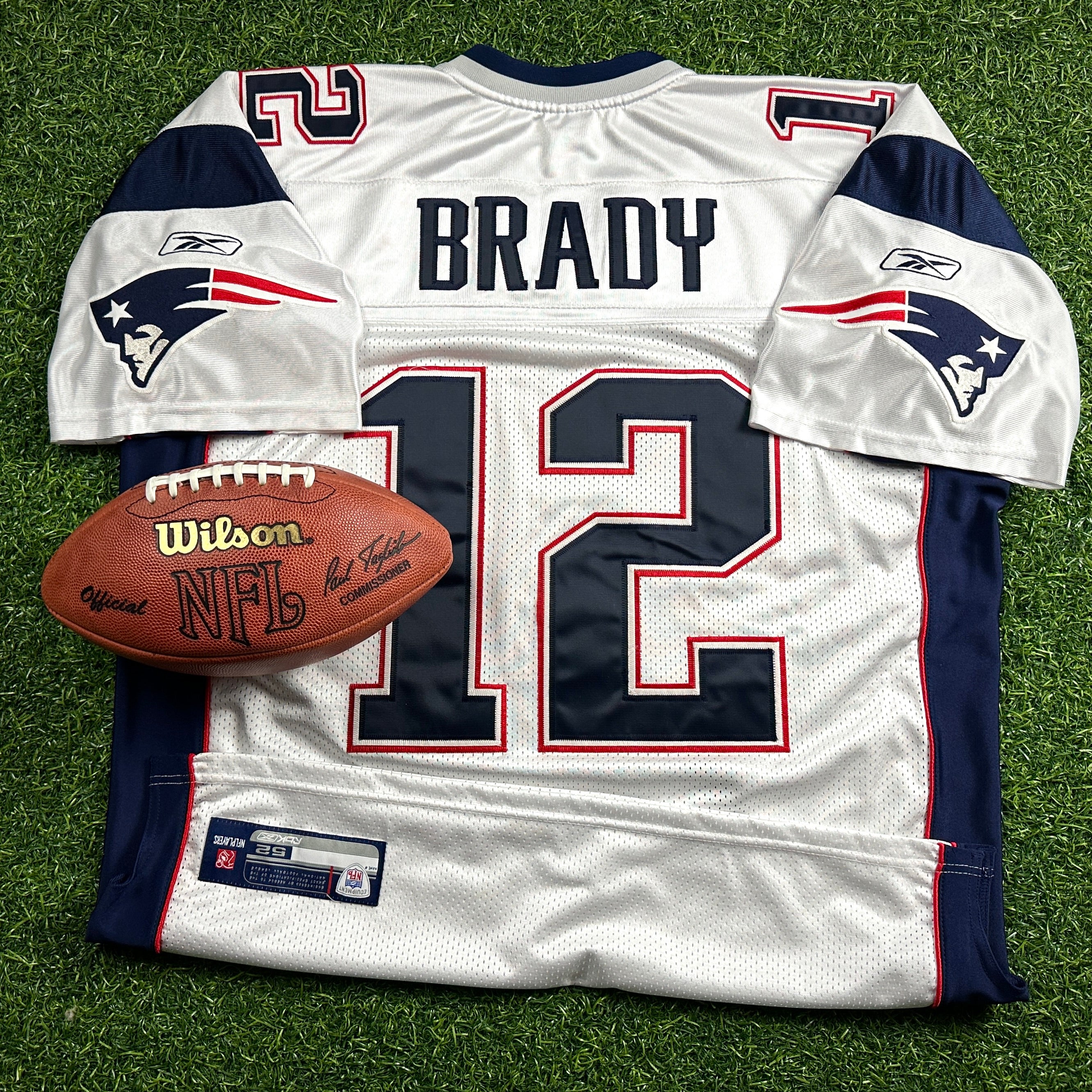 2007 Reebok NFL Authentic Jersey New England Patriots Tom Brady Sz. 52 Vintage MVP