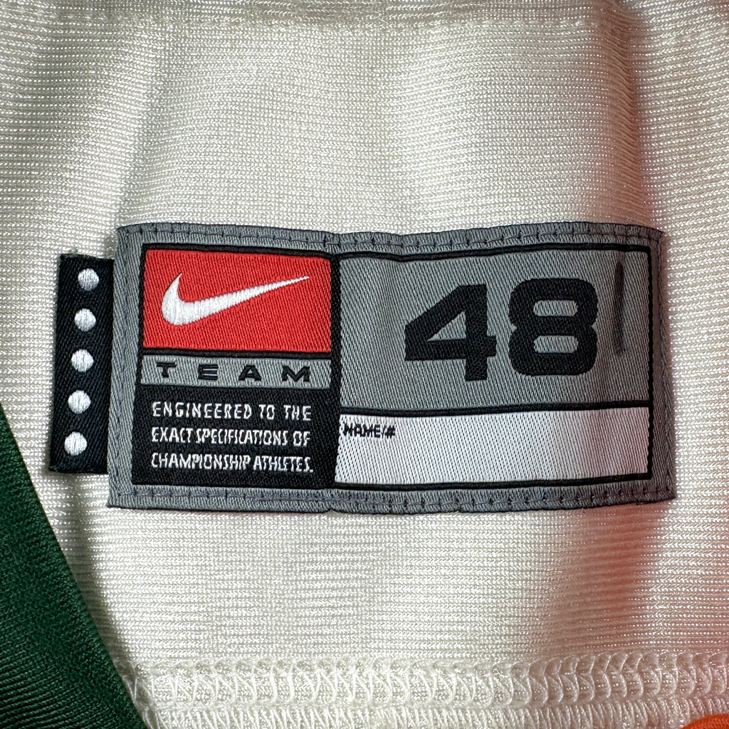 2000 Nike NCAA Game-Used Gator Bowl Jersey Miami Hurricanes Jarrell Weaver Sz. 48 Set 1