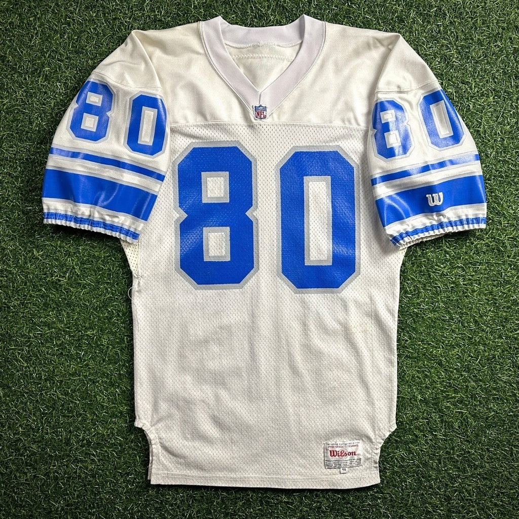 1992 Wilson NFL Game Used Worn Jersey Detroit Lions Brett Perriman Sz. 46