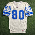 1992 Wilson NFL Game Used Worn Jersey Detroit Lions Brett Perriman Sz. 46