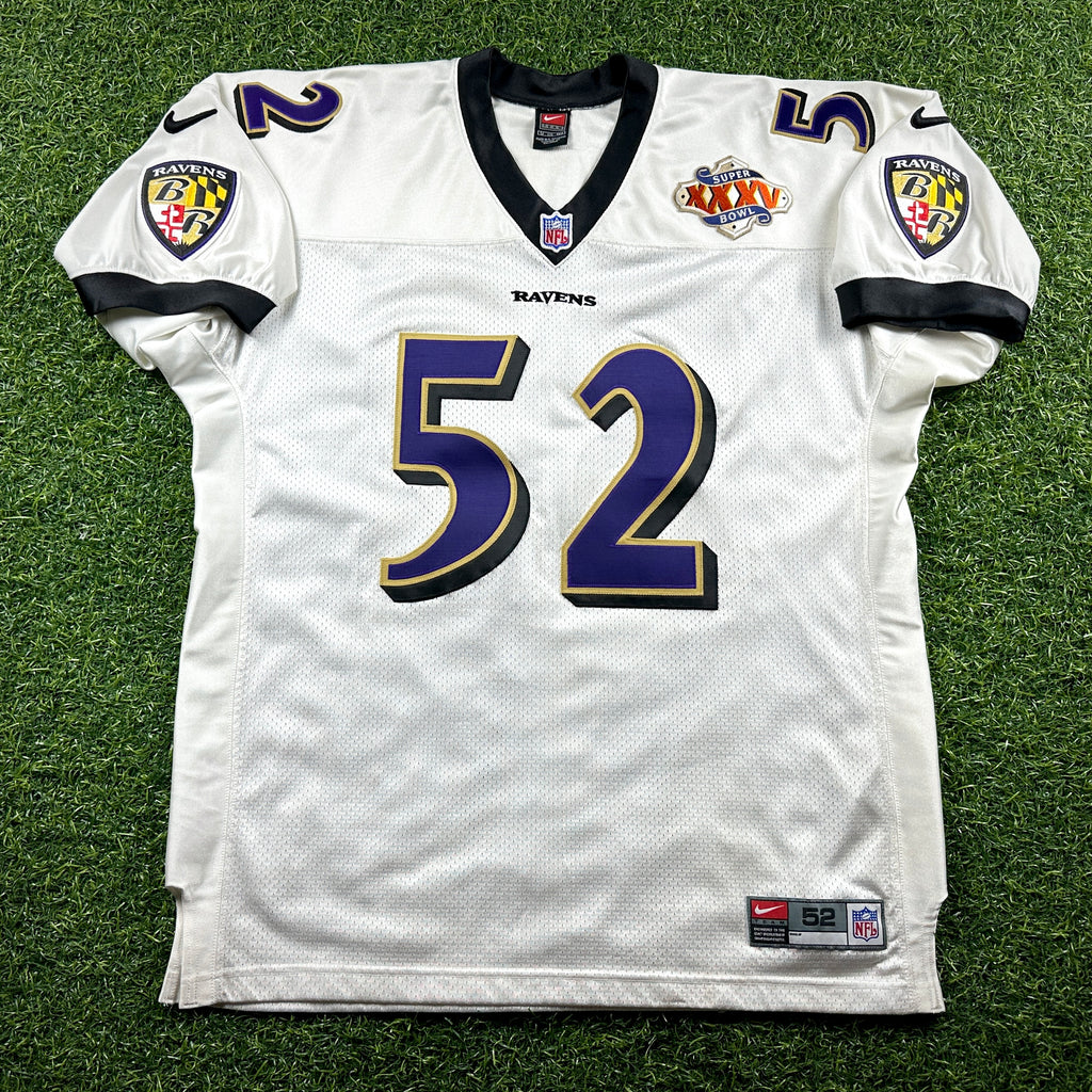 2000 Nike NFL Authentic Jersey Baltimore Ravens Ray Lewis Super Bowl XXXV SZ. 52