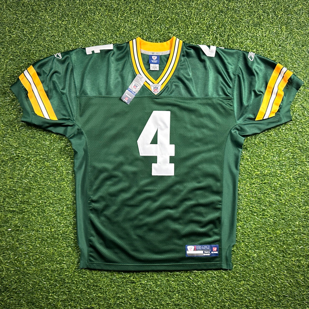 New! Reebok NFL Authentic Jersey Green Bay Packers Brett Favre Sz. 50 Vintage