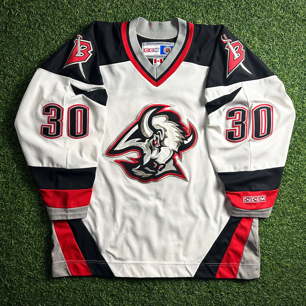 2002 CCM NHL Buffalo Sabres Jersey Ryan Miller Sz XL Vintage Rookie Goathead MiC