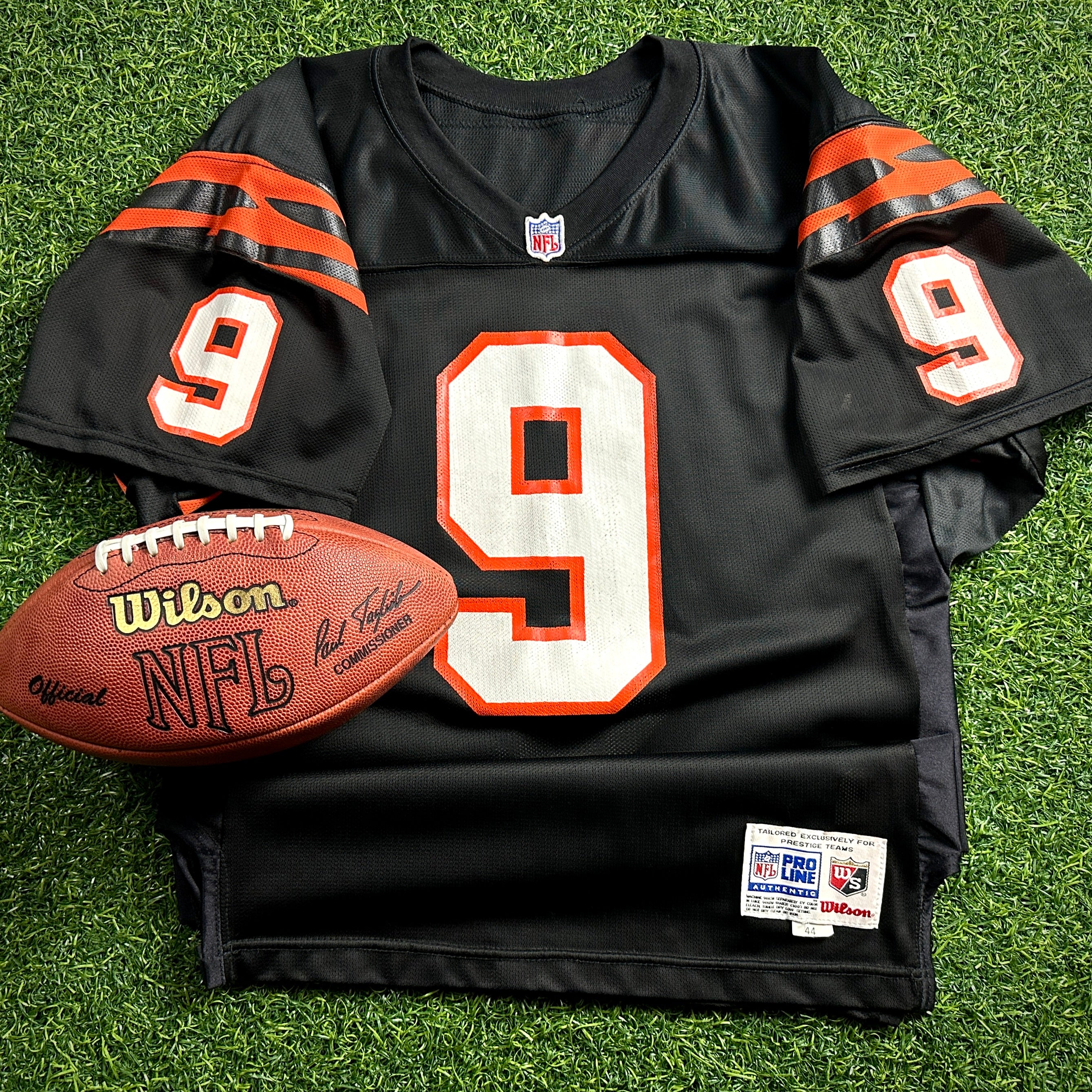 1995 Wilson NFL Authentic Pro Jersey Cincinnati Bengals Doug Pelfrey Sz. 44 VTG
