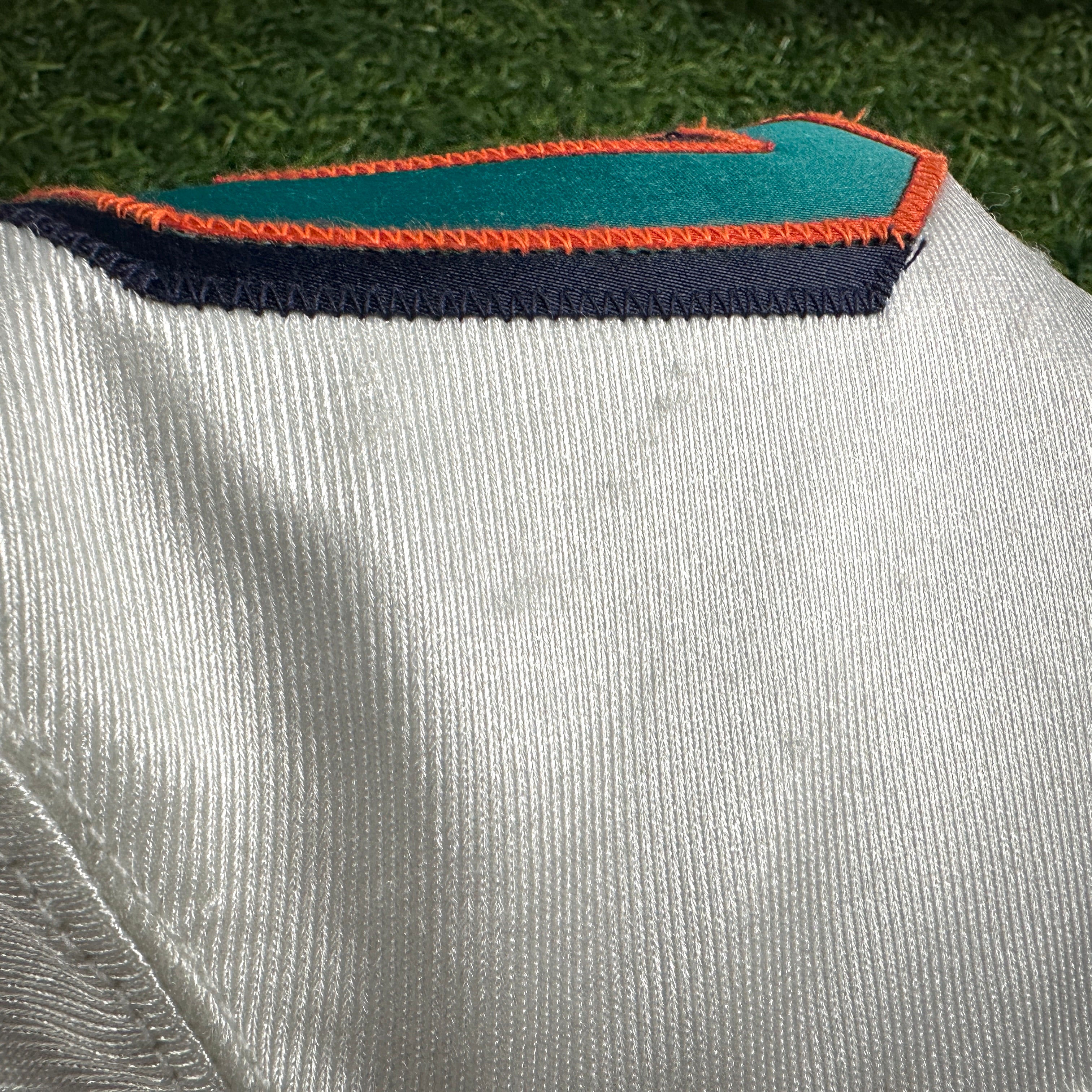 2003 Reebok NFL Game Used Worn Jersey Miami Dolphins Brad Bedell Sz. 50 Vintage