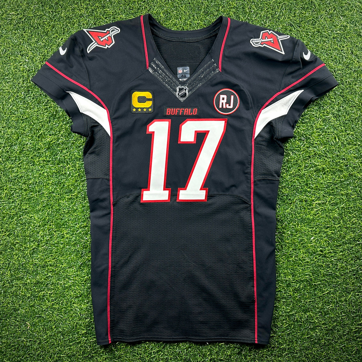 Nike NFL X NHL Team-Issued Game Jersey Buffalo Bills Sabres Josh Allen Sz. 46 Q-BK