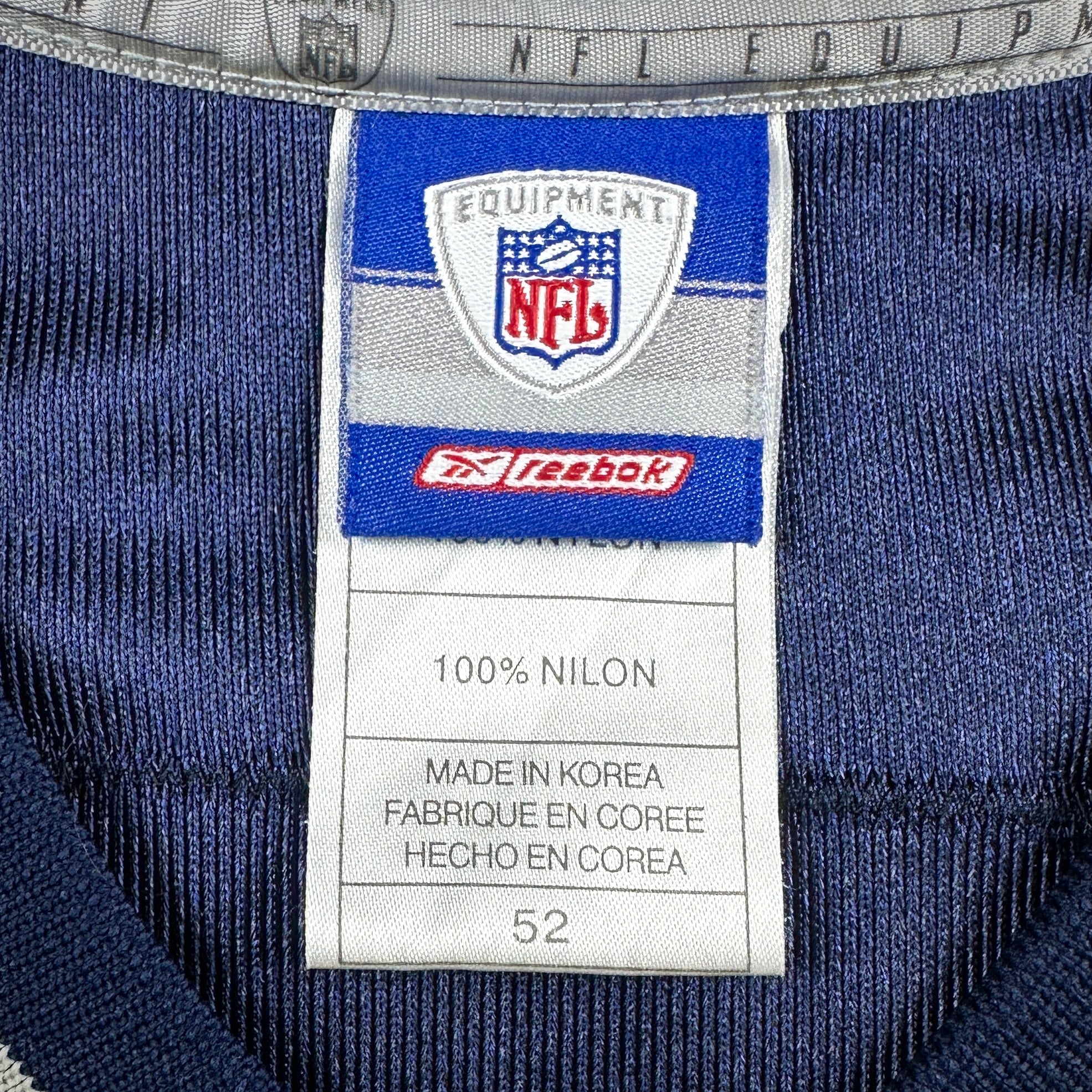 2003 Reebok NFL Authentic Jersey New England Patriots Tom Brady Sz. 52 Super Bowl XXXVIII