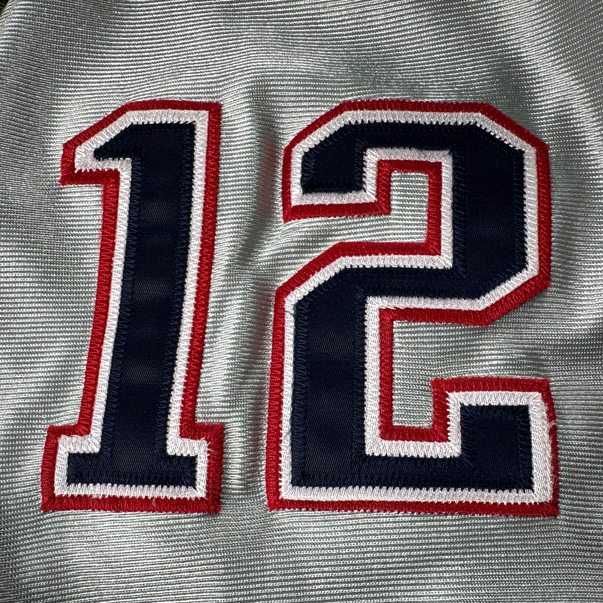 2003 Reebok NFL Authentic Jersey New England Patriots Tom Brady Sz. 52 Silver Alternate