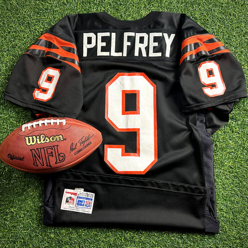 1995 Wilson NFL Authentic Pro Jersey Cincinnati Bengals Doug Pelfrey Sz. 44 VTG