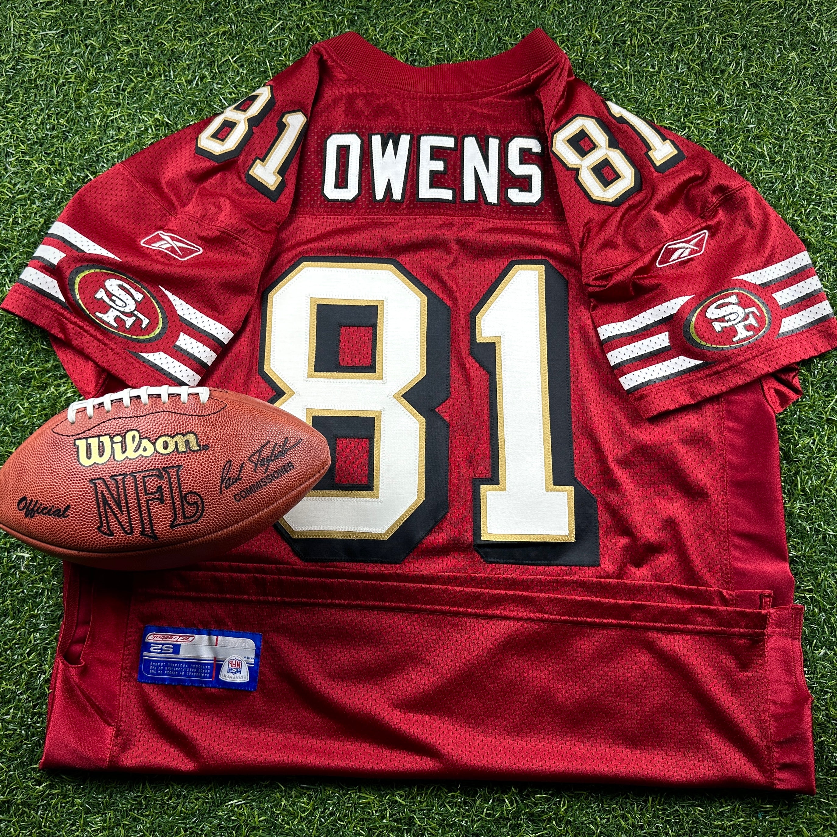 New! 2002 Reebok NFL Authentic Jersey San Francisco 49ers Terrell Owens Sz 52