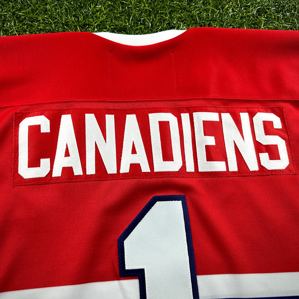 Rare! 2000’s CCM Vintage NHL Jersey Montreal Canadiens Sz. L #1 Throwback