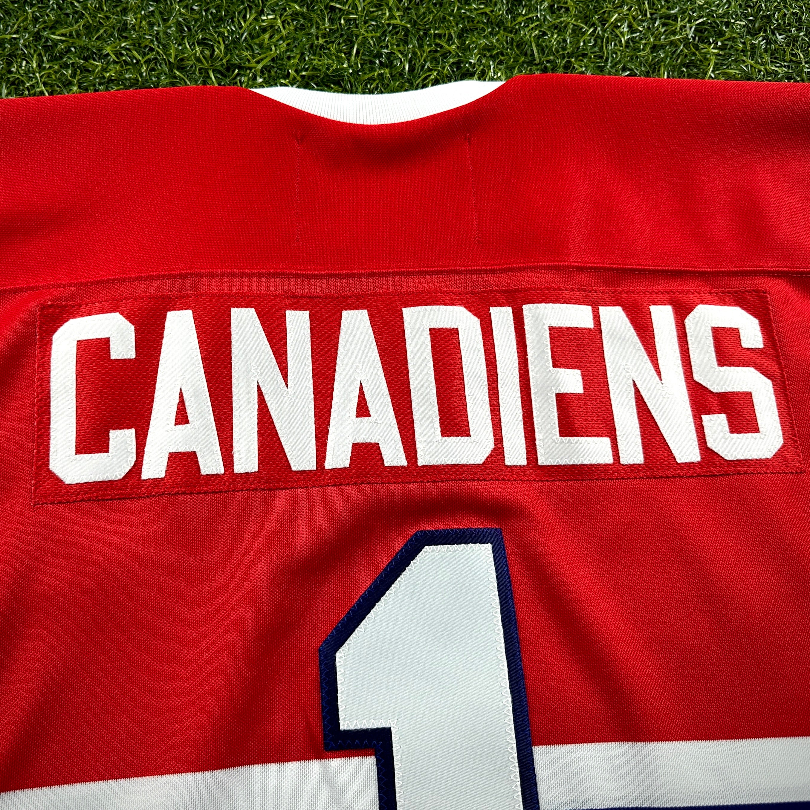 Rare! 2000’s CCM Vintage NHL Jersey Montreal Canadiens Sz. L #1 Throwback